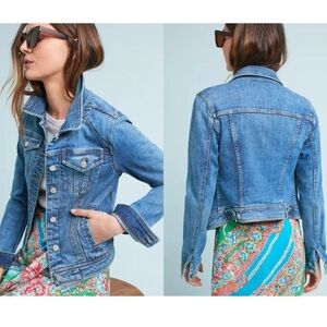 Women's Piloto and the Letterpress Anthropologie Farrah Distressed Denim Jacket